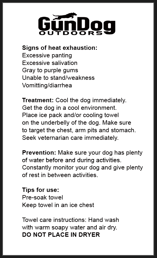 Warning Signs Signs Of Overheating In Dogs Cooling Towel – GunDog